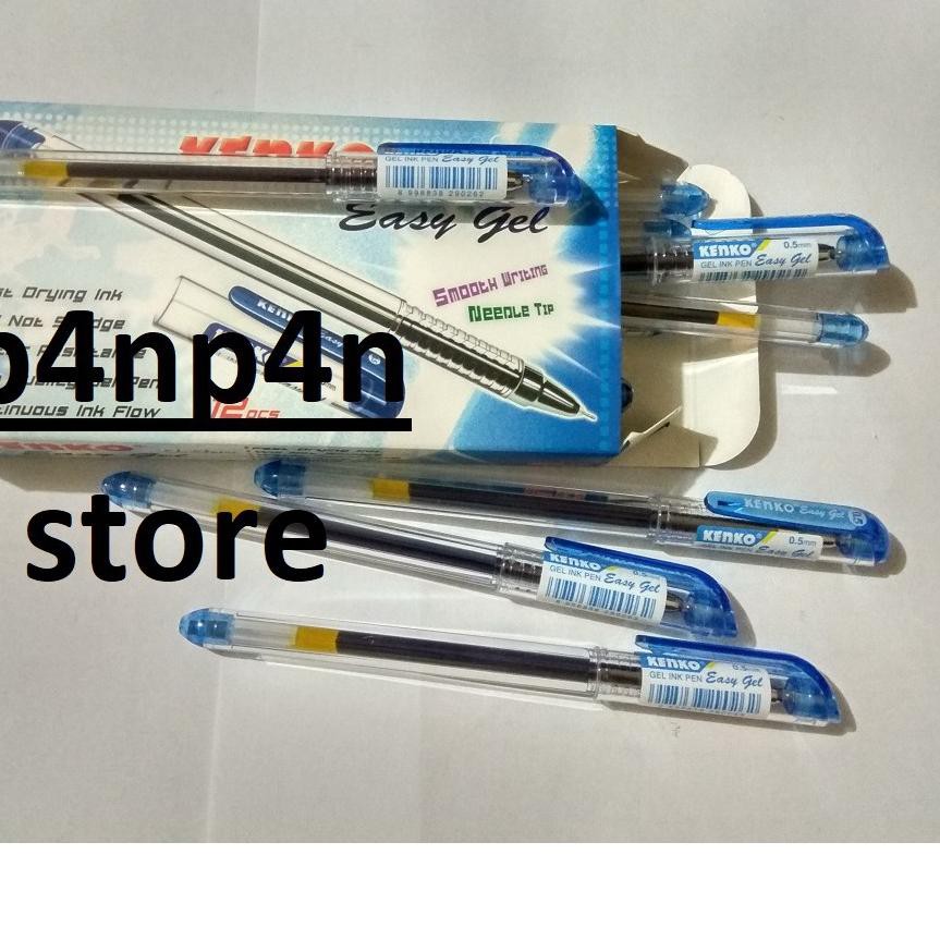 

ZJP Pen Easy Gel KENKO 0,5mm BIRU / BLUE (1 LUSIN) Best Produk