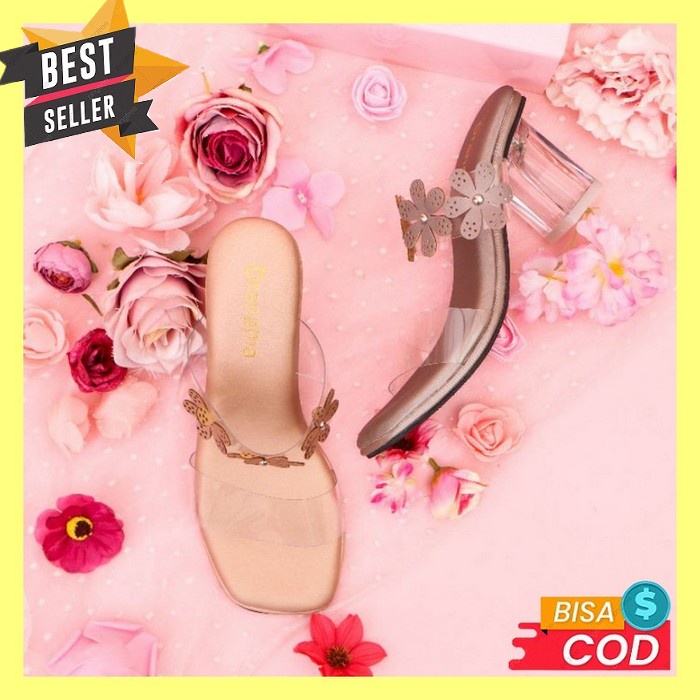 Sendal Heels Wanita Kaca Import Hak Tahu Murah Kekinian Sandal Hi Dt97 Syahnaz Dranatha Heels Wani