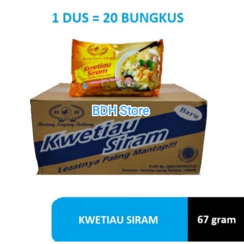 1 Dus Kwetiau Siram Instan Cap Burung Layang Terbang