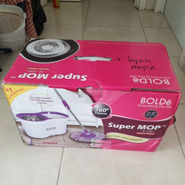 Alat Pel Supermop Bolde 169x+ Stainless - Tmpt Sabun & Lubang Drainase