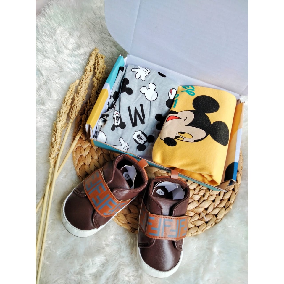 HAMPERS LAHIRAN BAYI LAKI LAKI PREMIUM KADO LAHIRAN-Mickey