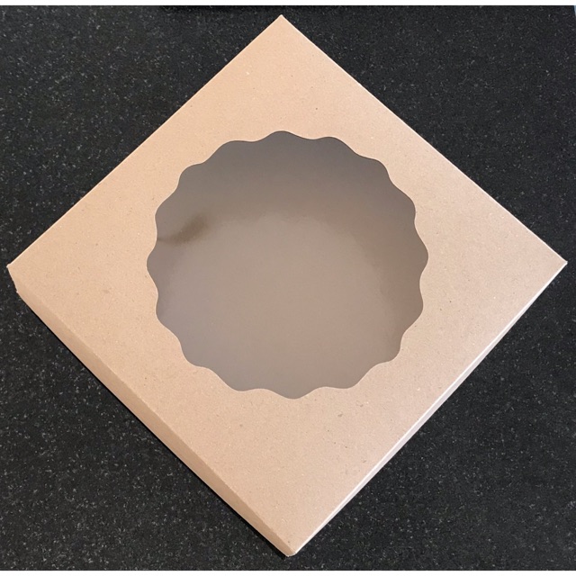 

Cake Box / Kotak Kue / Dus Kue 24x24x6 cm - Brown