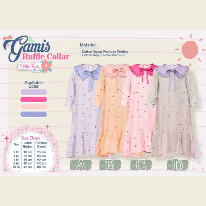 Gamis anak Flowkids Gamis Ruffle