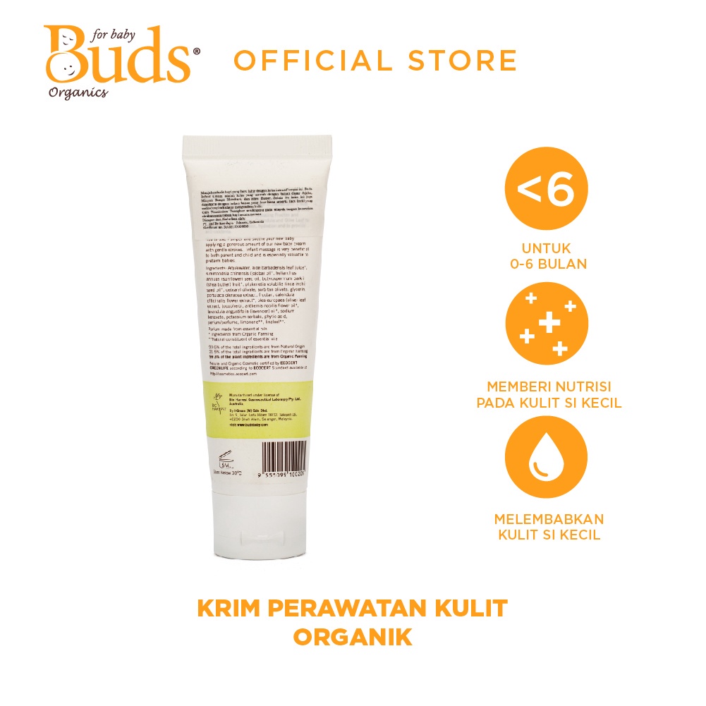 Castle - Buds Organics Infant Baby Cream - Lotion atau Krim Perawatan Kulit Bayi dan Anak