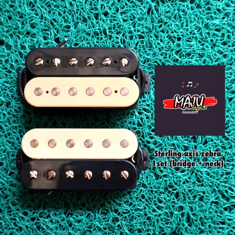 pickup spul gitar elektrik sterling musicman axis zebra original humbucker set