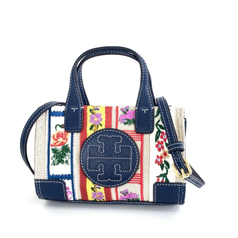 TB Ella Webbing Patchwork Micro Tote Bag