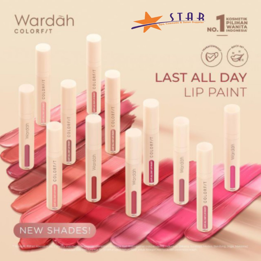 ✨STAR✨ Wardah Colorfit Last All Day Lip Paint 4,2gr | Lip Cream Matte Wardah/Lipstick/Lipstik/Lip Ma