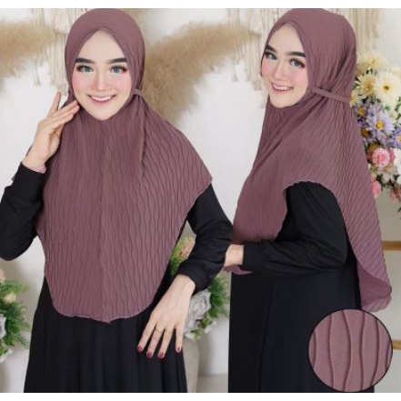 athaya syiria gelombang besar jilbab plisket hijab instan plisket