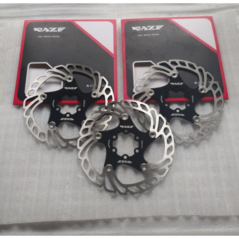 ROTOR SEPEDA CAKRAM SEPEDA RAZE 6 SIX BOLT 160MM HITAM RT-01