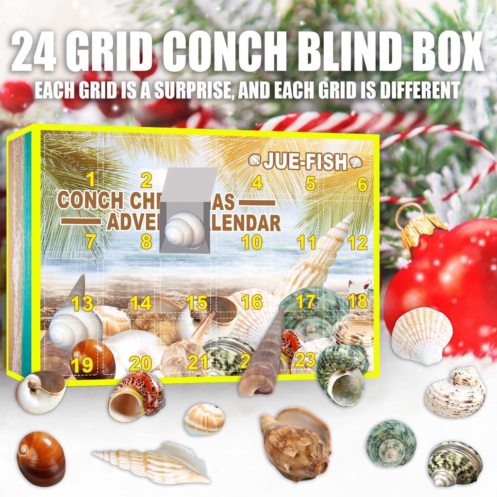 Kalender Adven SOLIGHTER Dekorasi Natal XMAS Gift Surprise Box Keong Blind Box