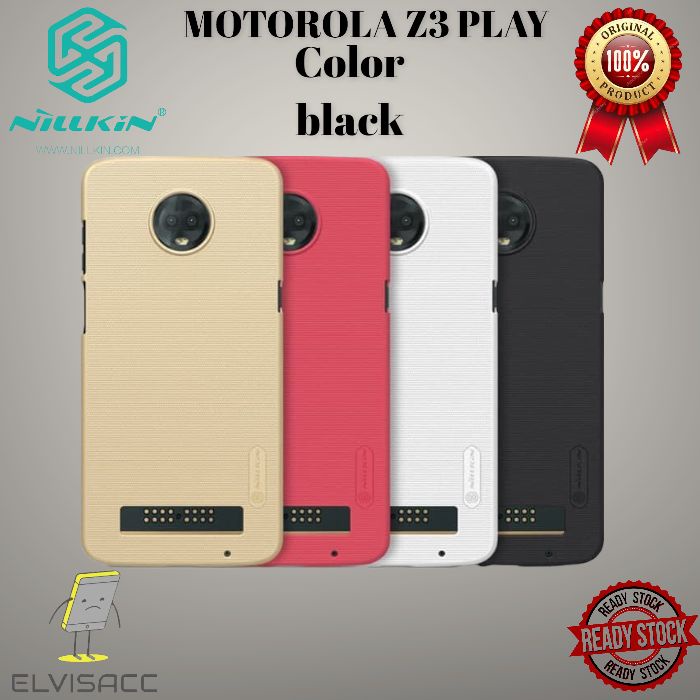 MOTOROLA Z3 PLAY NILLKIN HARDCAASE FROSTED SHIELD ORIGINAL COLOR BLACK