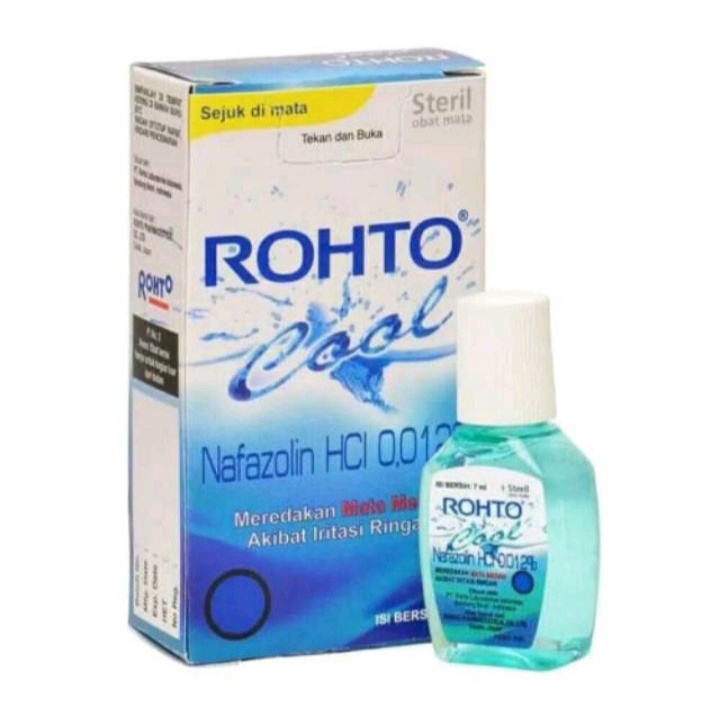 Rohto Obat Tetes Mata 7mL (Cool / Steril) Mata Merah / Mata Iritasi / Pelembab Mata