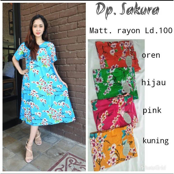 Daster Payung Wanita Bahan Rayon Kancing Depan Busui Bumil