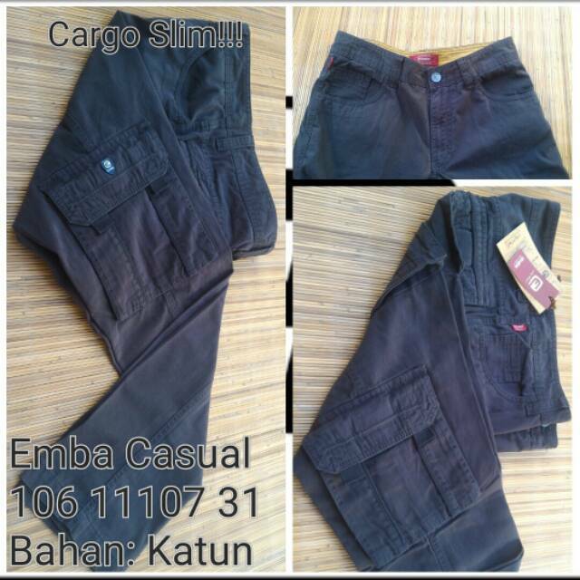 Celana Panjang Cargo Slim Cowok Emba Casual 106 11107 31