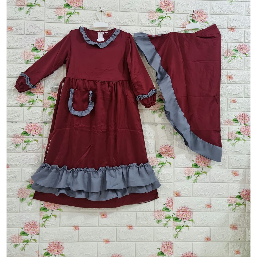 Gamis Muslim Anak Perempuan [ 2-8 Tahun ]