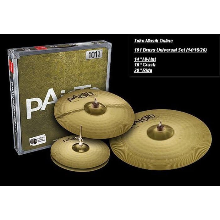 ALAT MUSIK  Cymbal Paiste 101 Brass Universal Set