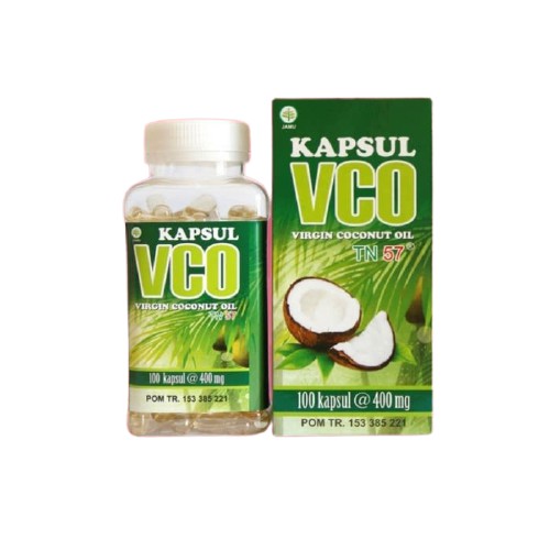 Virgin Coconut Oil VCO Capsule TN57 Herbal Alami 100 Kapsul