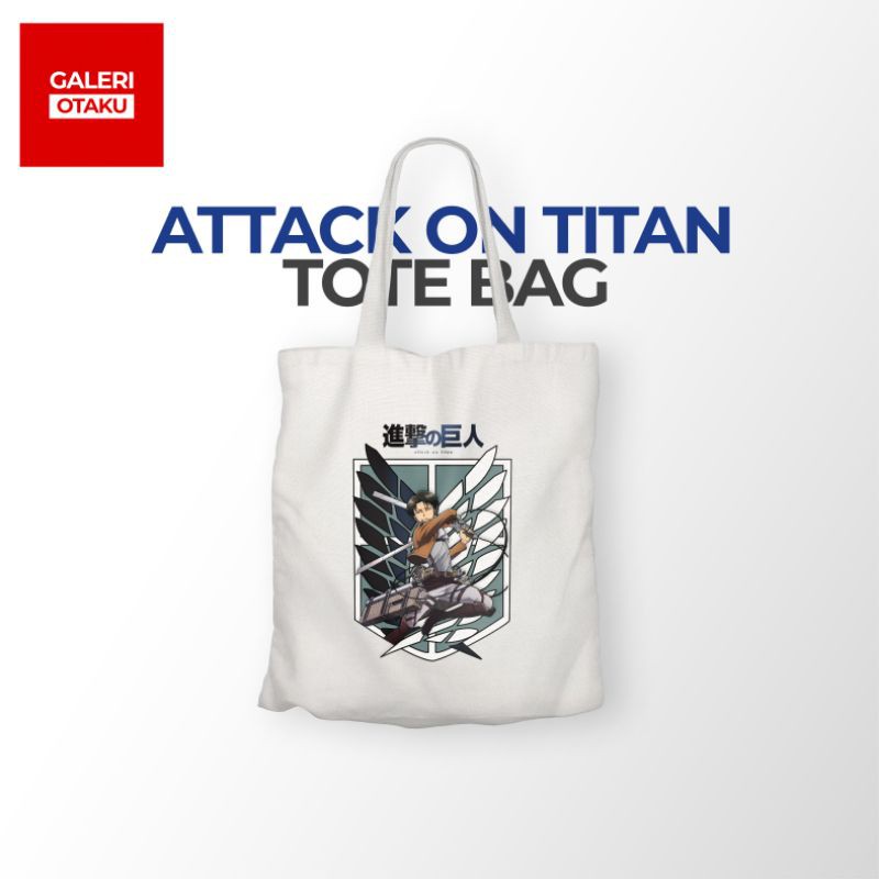 TOTEBAG CUSTOM KANVAS / ATTACK ON TITAN / AOT / SHINGEKI NO KYOJIN / ANIME / LEVI ACKERMANT