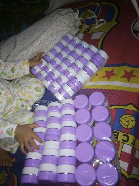 Pot Krim 12,5gram Warna Putih Tutup Ungu