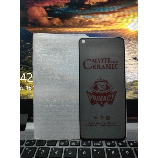 Tempered Glass Ceramic Matte Anti Spy Full Oppo Reno 5