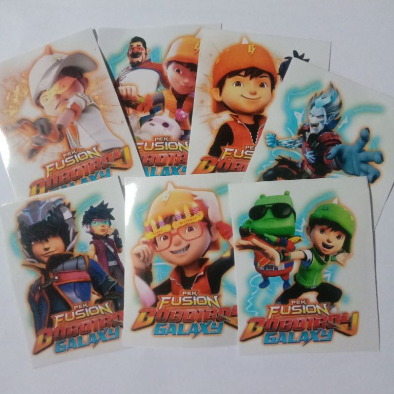 

STIKER BOBOIBOY GALAXY KEREN UKURAN SMALL (SEDANG) bahan bontax, MURAH BACA DESKRIPSI