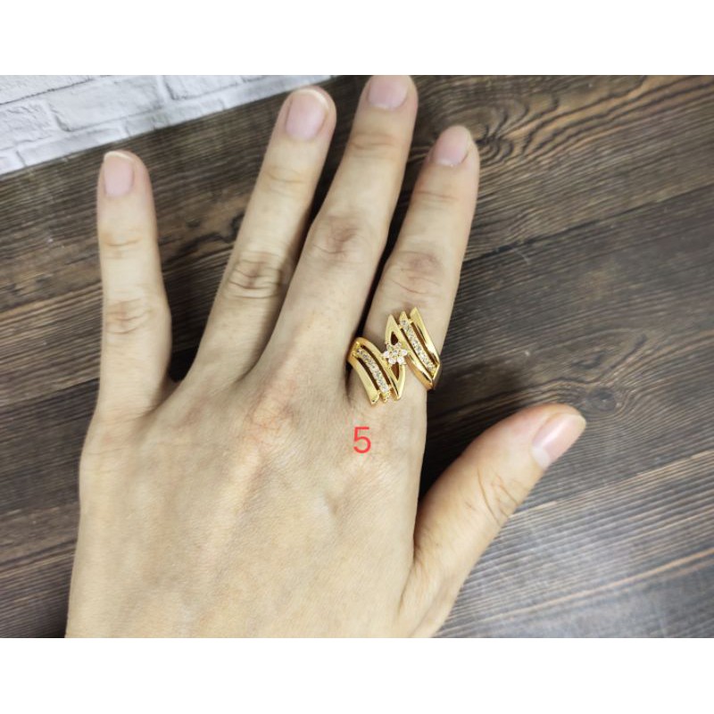 Fifi Fashion Cincin Fashion Xuping Helsa Aneka Model Lapis Emas 08#