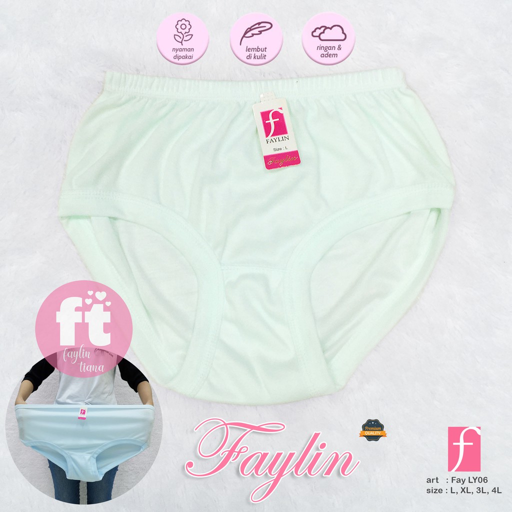 FAYLIN | Celana Dalam Wanita Katun JUMBO SIZE / CD Jumbo / Bisa untuk Ibu HAMIL / art Fay LY06