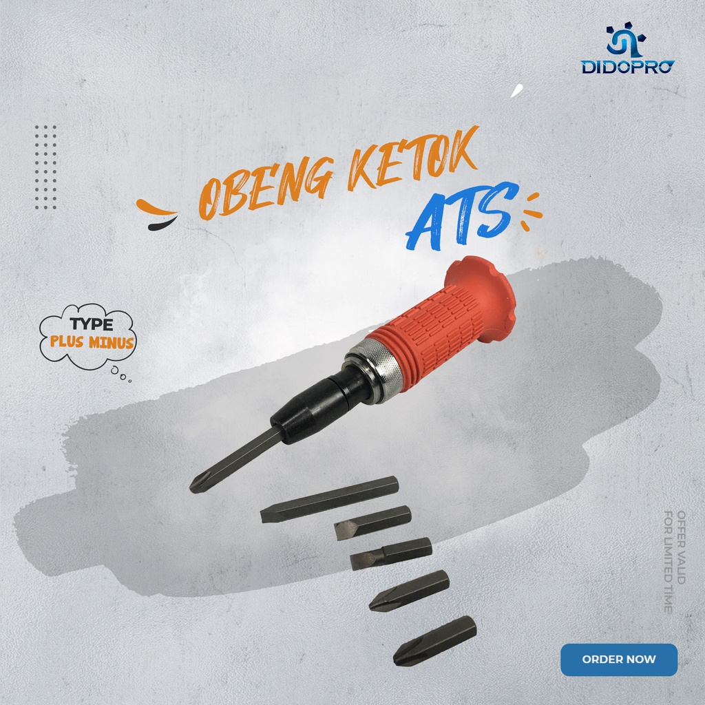 Obeng Ketok / Impact Screwdriver Set 6 Mata Obeng