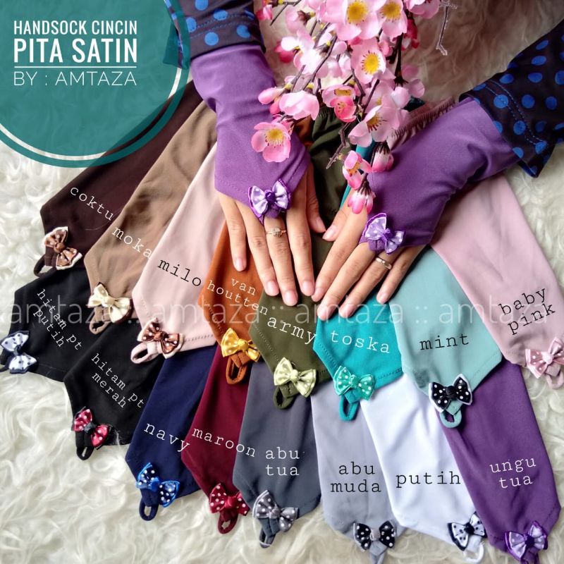 [BISA COD] Handsock Cincin Pita Satin Premium by Amtaza | manset cincin pita amtaza | handsock cincin pita amtaza