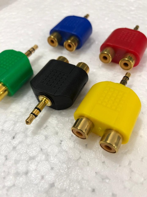 Jack Converter Stereo 3.5mm Male to 2 Female RCA / Converter Jack RCA gold