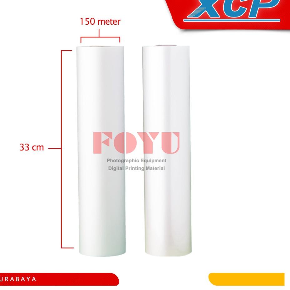 

Serbu Surprise Plastik Laminasi Panas BOPP Thermal XCP Roll 21 mic 33CM x 150M