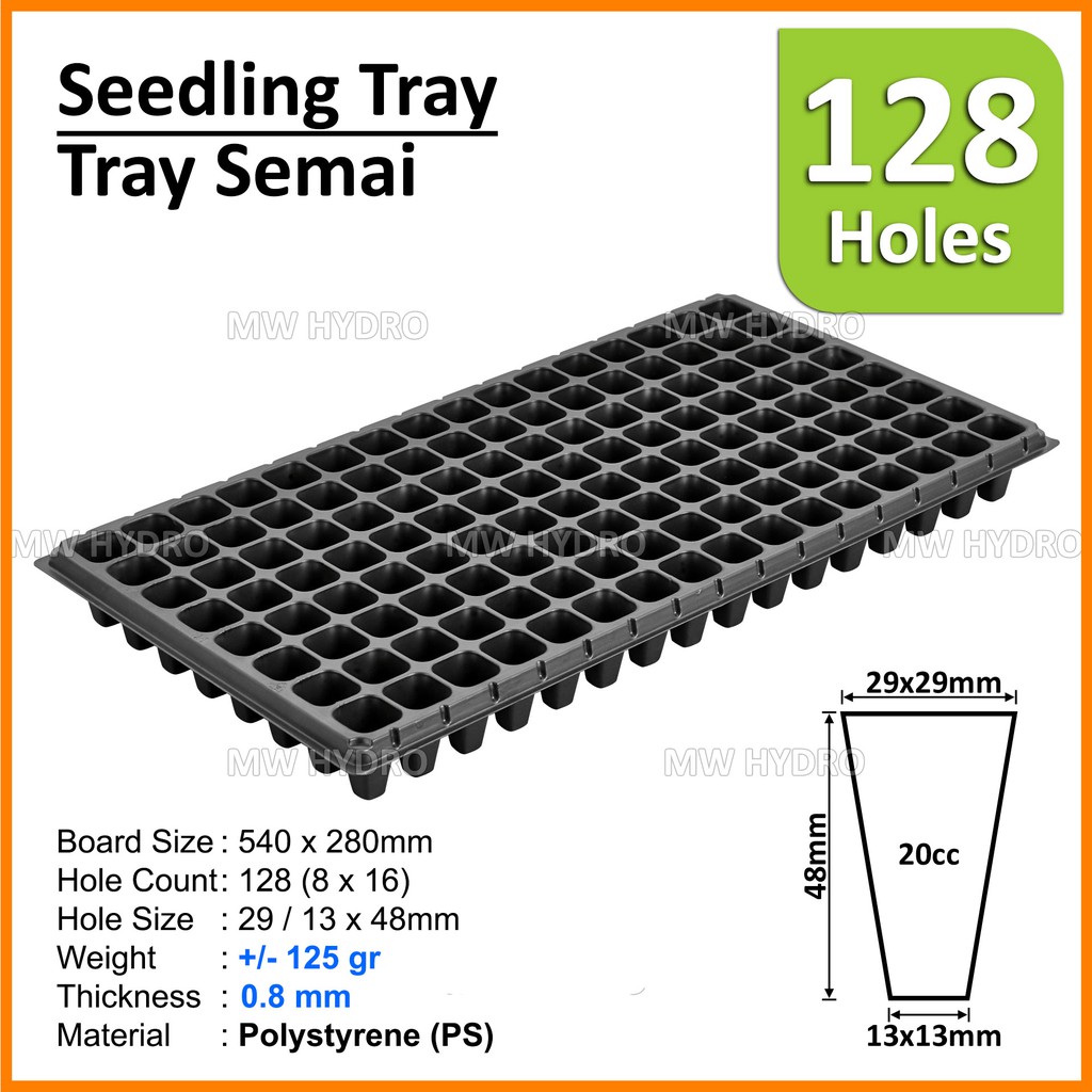 Tray Semai / Seedling Tray - 128 lubang - 0.8 mm