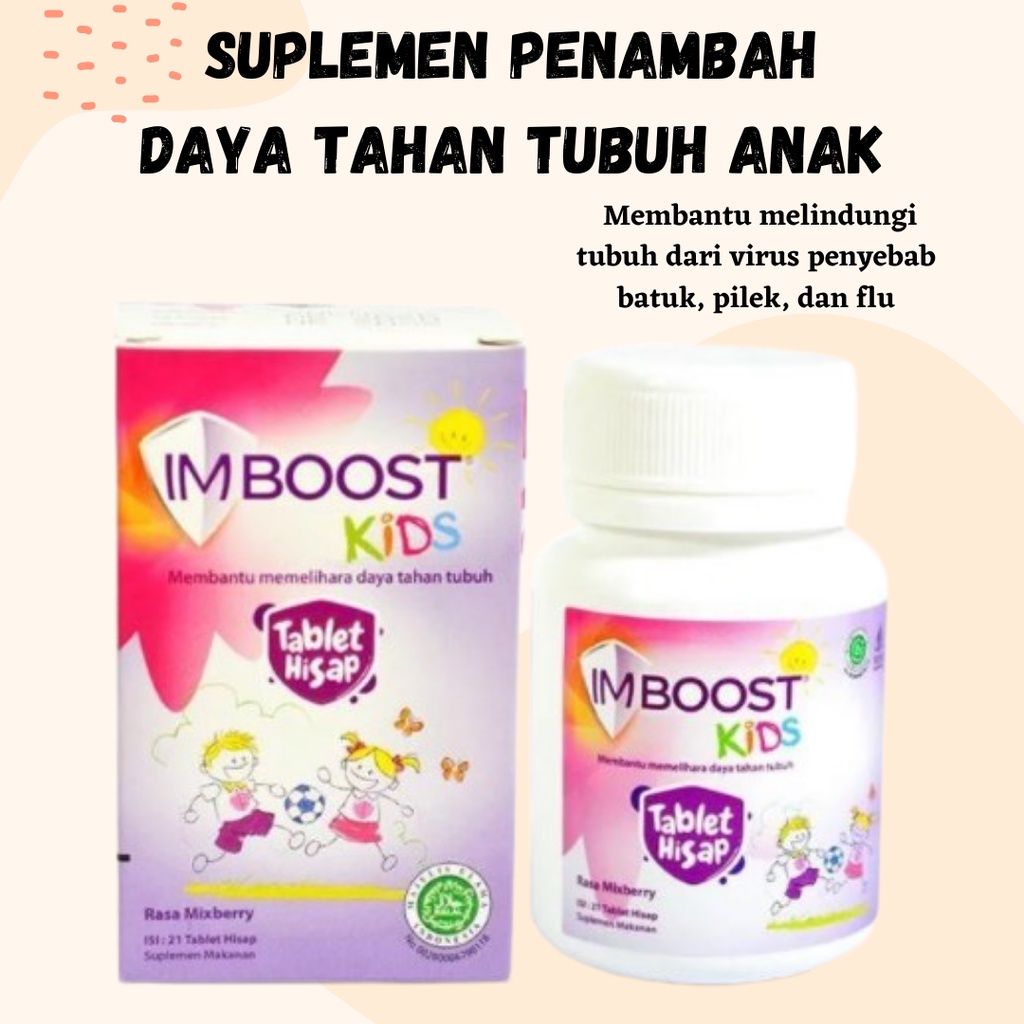 Suplemen Penambah Daya Tahan Tubuh Anak / Imboost Kids Tablet Hisap