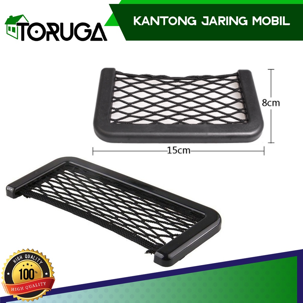 Car Net Organizer Pockets Bag Kantong Jaring Mobil Penyimpanan barang TEMPAT HANDPHONE 8 X 15 CM