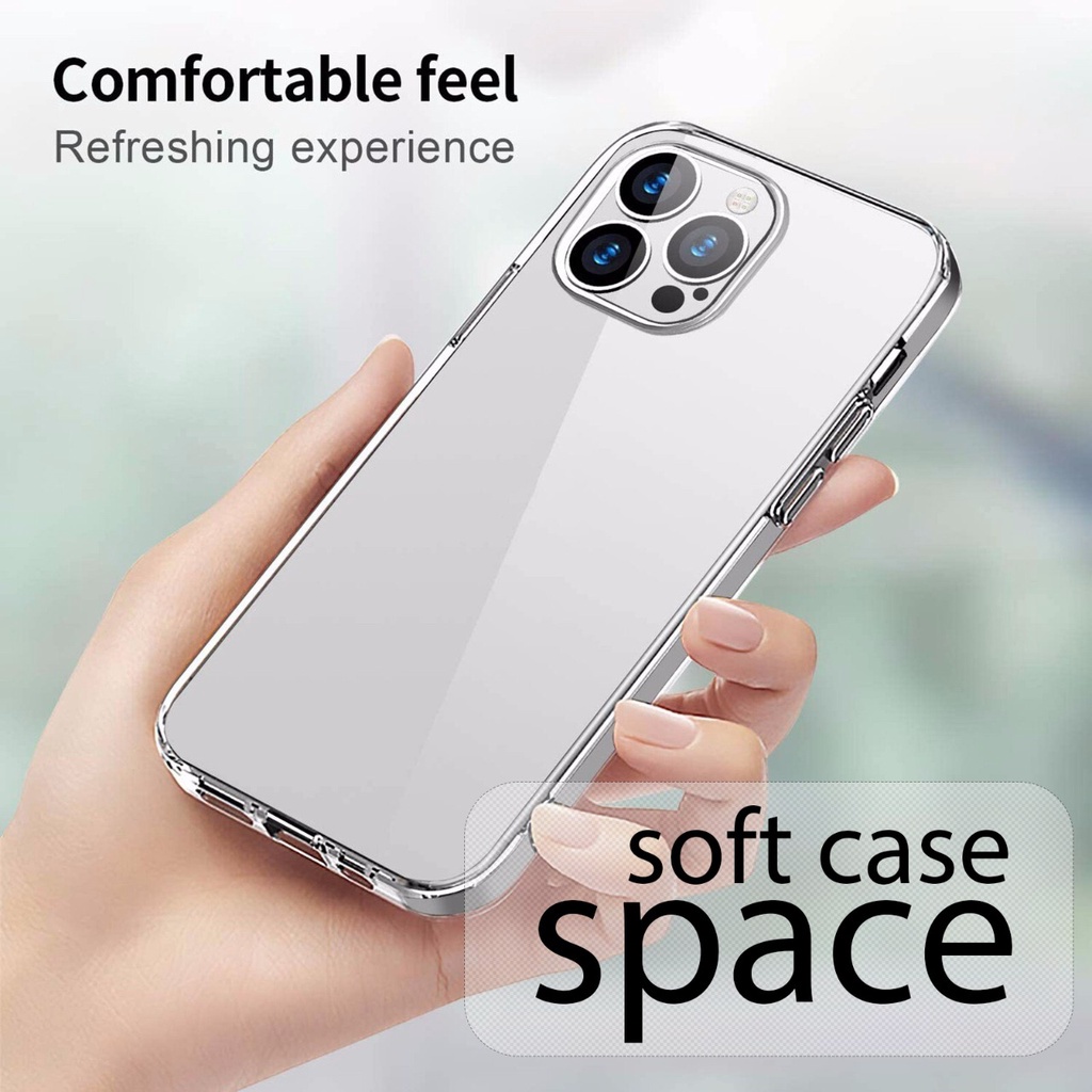 SOFTCASE SPACE TPU VIVO S1 T1 PRO 5G Y12S Y12 Y17 Y15 Y20 Y21 Y21S Y33S Y33T V21 4G V21 5G V23 5G Y16 Y02 Y22 Y35 V25E V25 PRO V27E V27 WITH CAMERA PROTECTOR