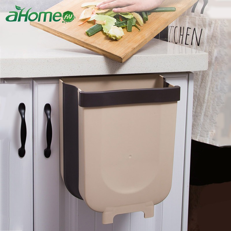 Ahome Tempat Sampah Lipat Mobil Dapur Foldable Bin Trash 6L - 332200 - Brown