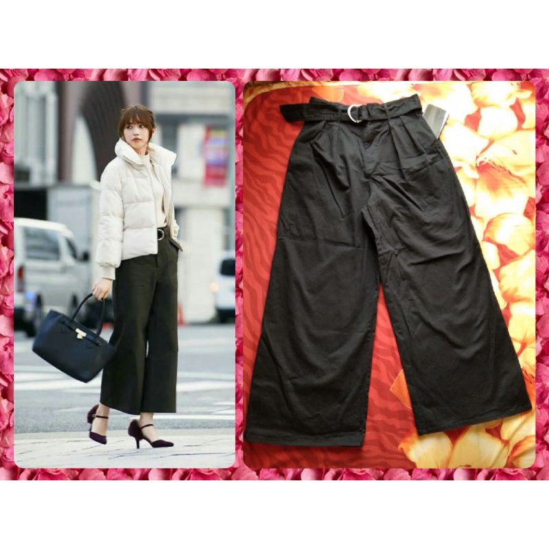 GU kulot chino belt baker wide