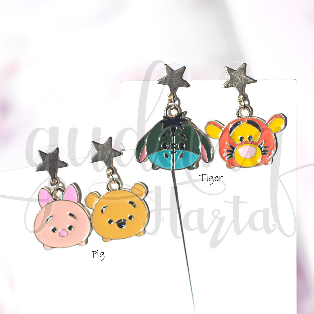 Anting Stud Kepala Beruang Kuning Selingkuh Earrings Yellow Bear GH 203813