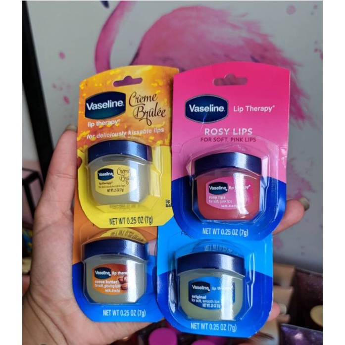 [ORIGINAL] Vaseline Cream Pelembab Bibir Rosy Lip Therapy Cream Pelembab Merawat Bibir