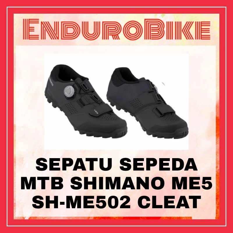 SEPATU SEPEDA MTB  SHIMANO ME5 SH-ME502  CLEAT ME5 ME 5 502 BLACK NOIR ENDUROBIKE