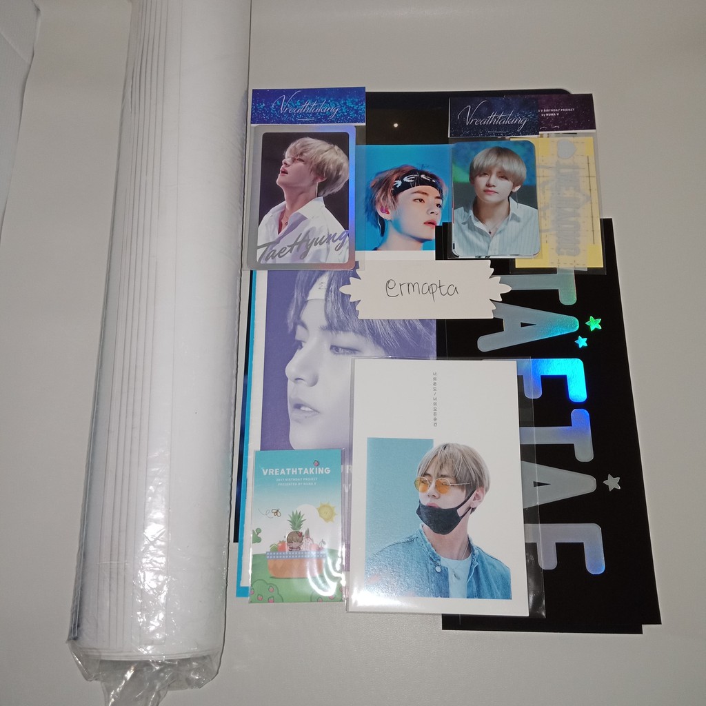 READY BTS V Taehyung Fansite Goods VREATHTAKING by NUNA V - Photocard Poster