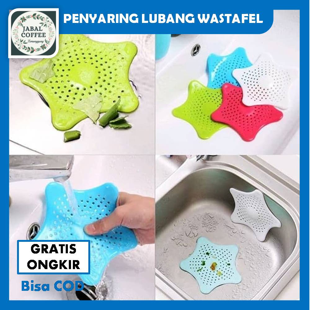 Penutup Lubang Wastafel / Saringan Wastafel Silicone Star / Saringan Saluran Air Wastafel KaretJ130
