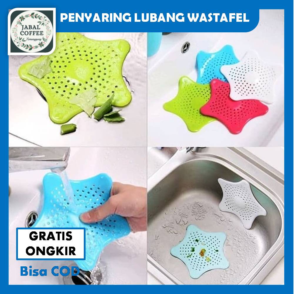 Penutup Lubang Wastafel / Saringan Wastafel Silicone Star / Saringan Saluran Air Wastafel KaretJ130