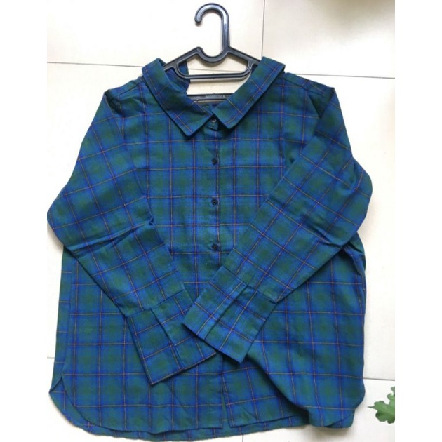 Kemeja flanel kotak-kotak brand Korea : Romi Story