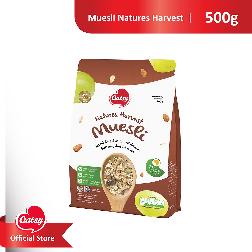 

OATSY Muesli Natures Harvest 500gr EXP SEPTEMBER 2025