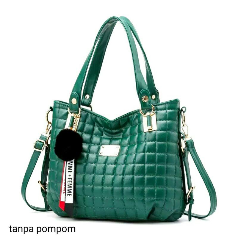 Rpm Tas wanita kapisitas besar tas salempang kotak kotak