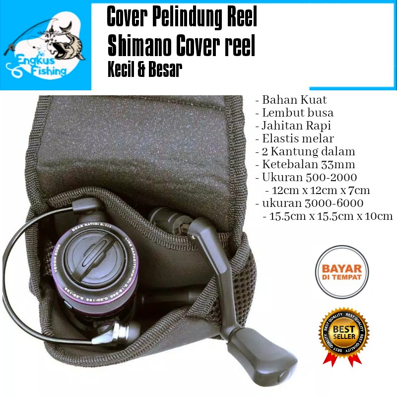 Cover Sarung Reel Pancing Shimano 500-6000 Tebal Murah - Engkus Fishing