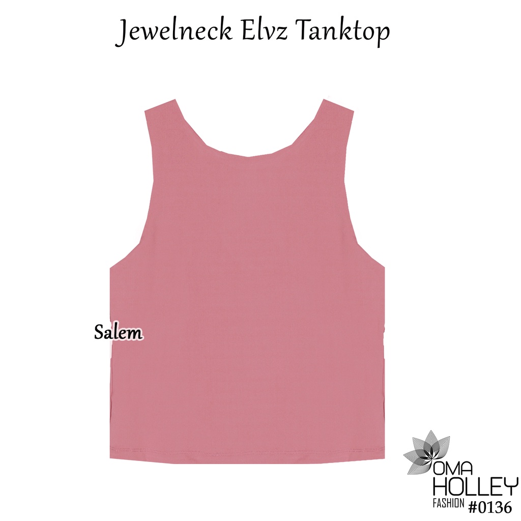 (COD) OH Fashion Tank top Gwen Wanita jewelneck elvz #0136-03-Salem