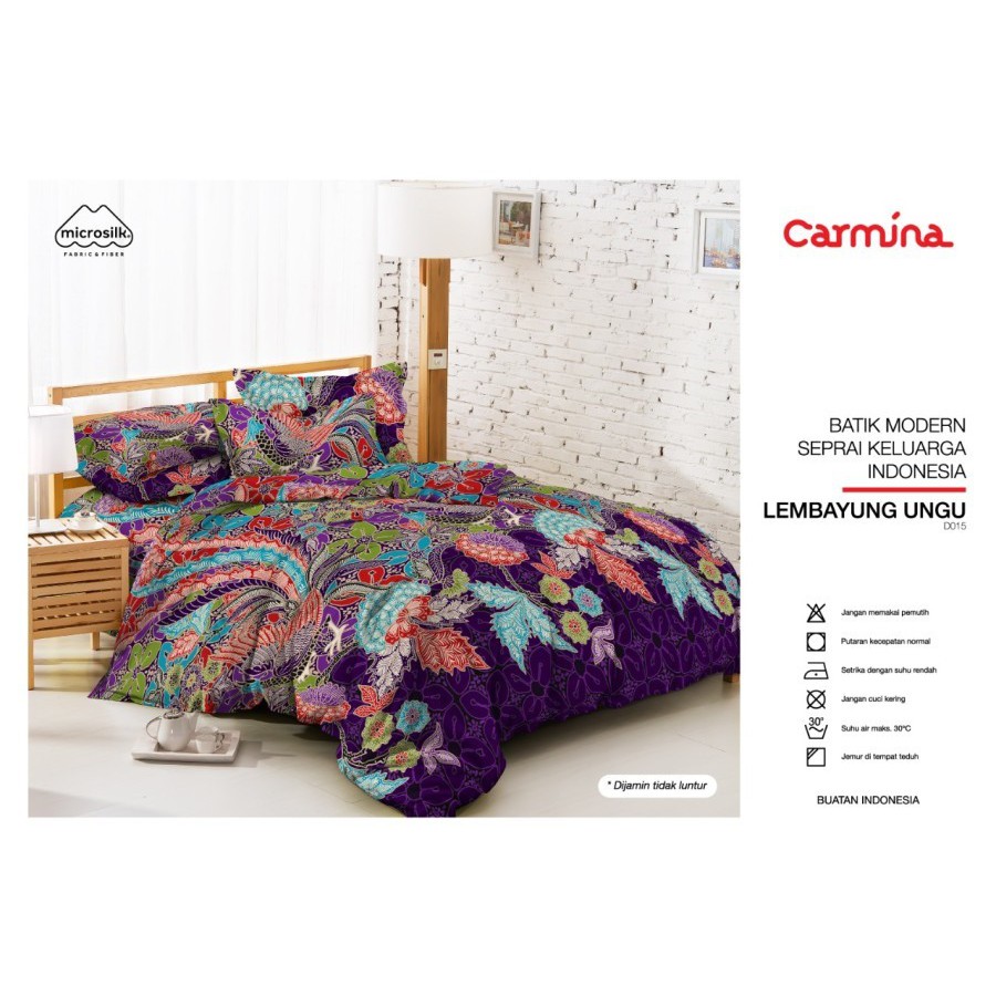 Sprei Carmina Batik Lembayung Ungu 180x200