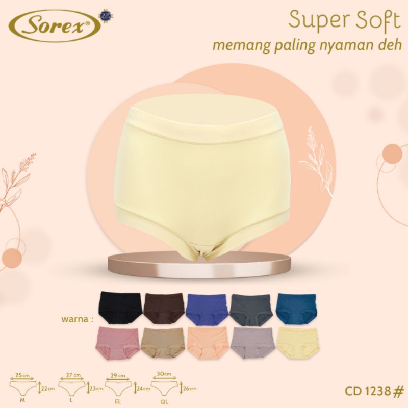 CD Sorex 1238 Celana Dalam Wanita Super Soft Lembut Harga Per 1 pieces